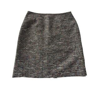Tahari Petite Skirt 12P Tweed Metallic Multicolor Pencil Office Business Casual